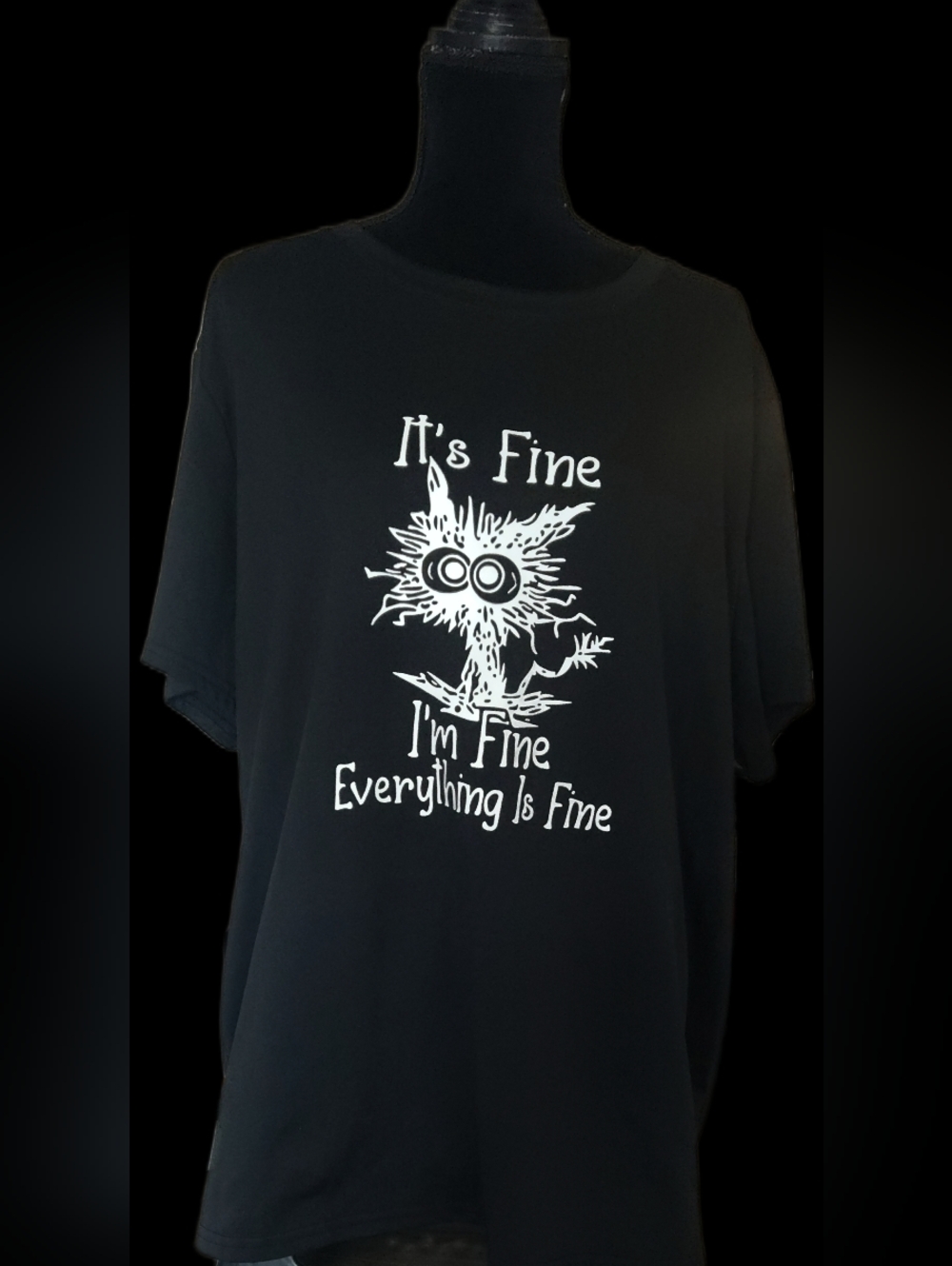 #MC8 ADULT Black Graphic Tee - "It's Fine"
